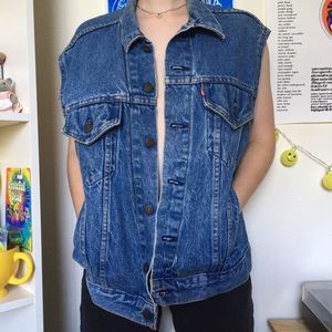 Levi’s Mens Denim Trucker Vest Medium Wash